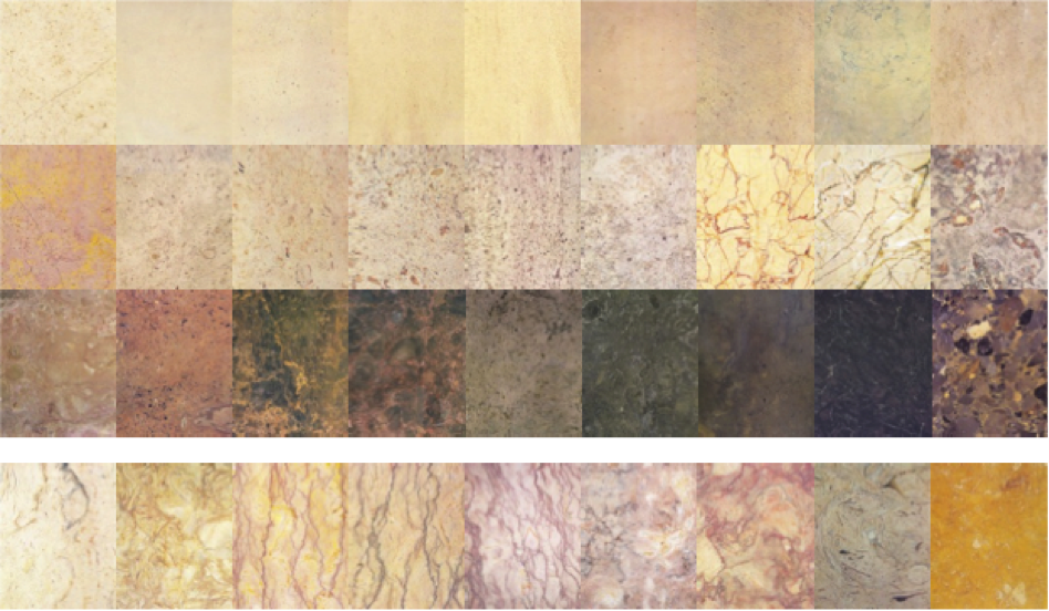 classification of limestone by colors